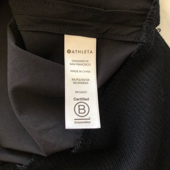 Athleta NWT Zephyr Black Tee - Picture 9 of 9